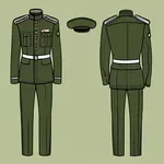 dark olive-green military uniform image